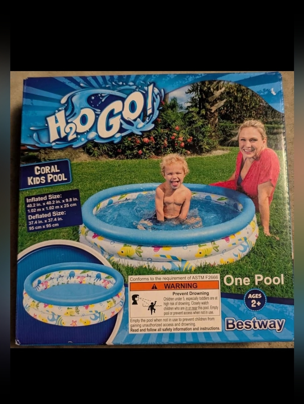 H2O GO! Coral Kids Pool - Blue